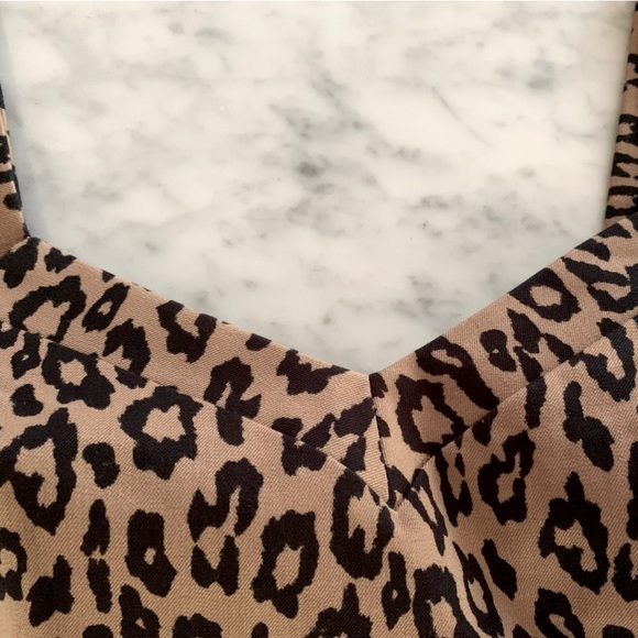 NWOT Banana Republic leopard cotton stretch midi sexy Dolce vibes dress size 2 - Picture 8 of 12